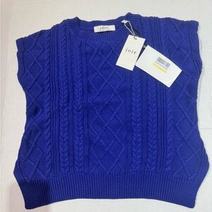 Joie Women's Royal Blue Cable Knit Sweater